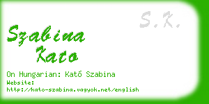 szabina kato business card