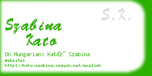 szabina kato business card